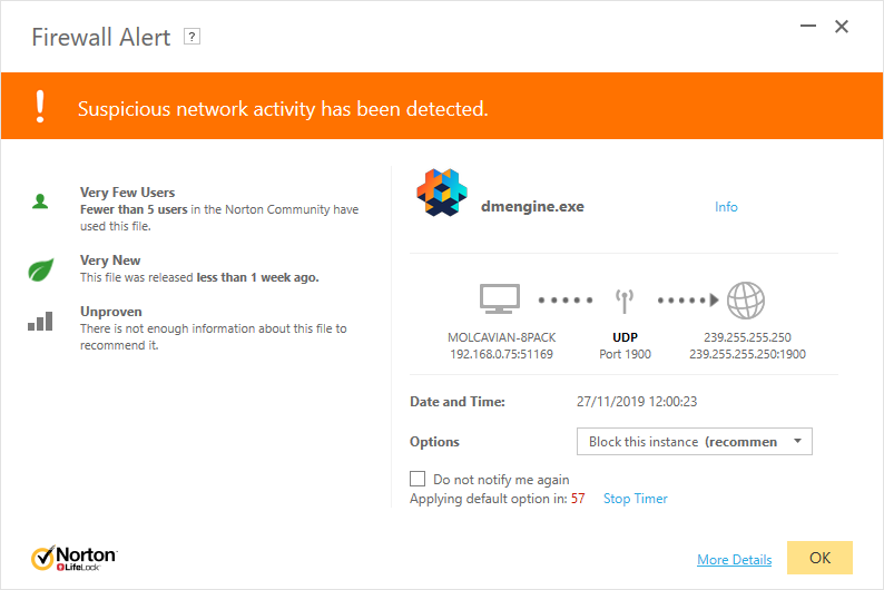 Firewall false positive